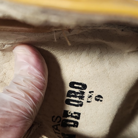 BOOTS Men's Size 9. IMITATION. Yellow Western Cowboy Boots - Picture 6 of 12